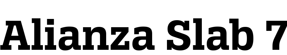 Alianza Slab 700 Yazı tipi ücretsiz indir